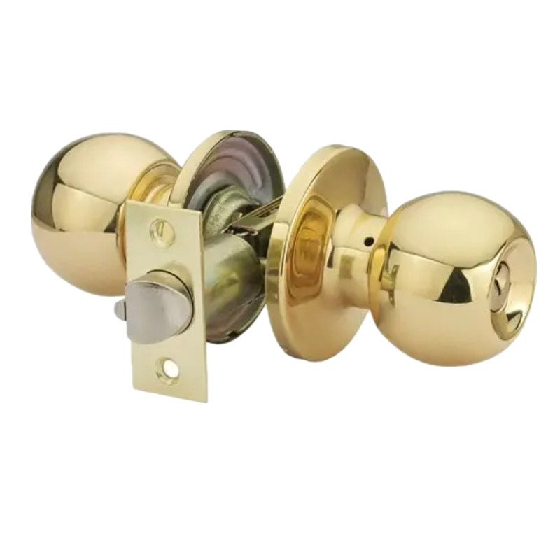 Polished Brass Tubular Knob Lock